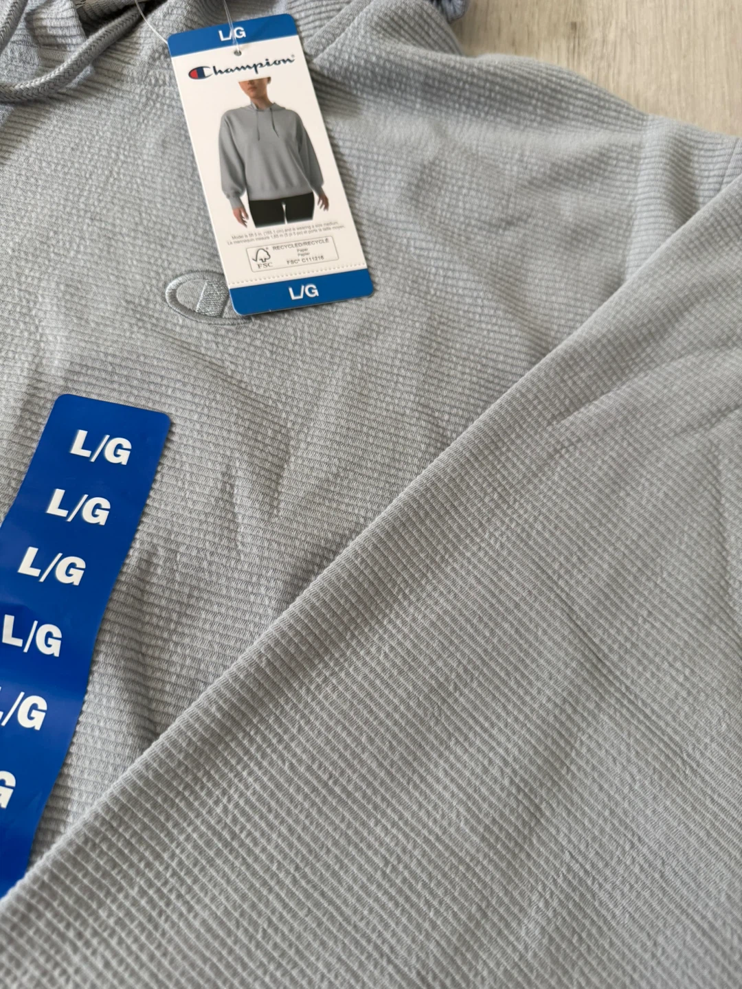 NWT Champion Hoodie Jacket Grey Size L - photo 4