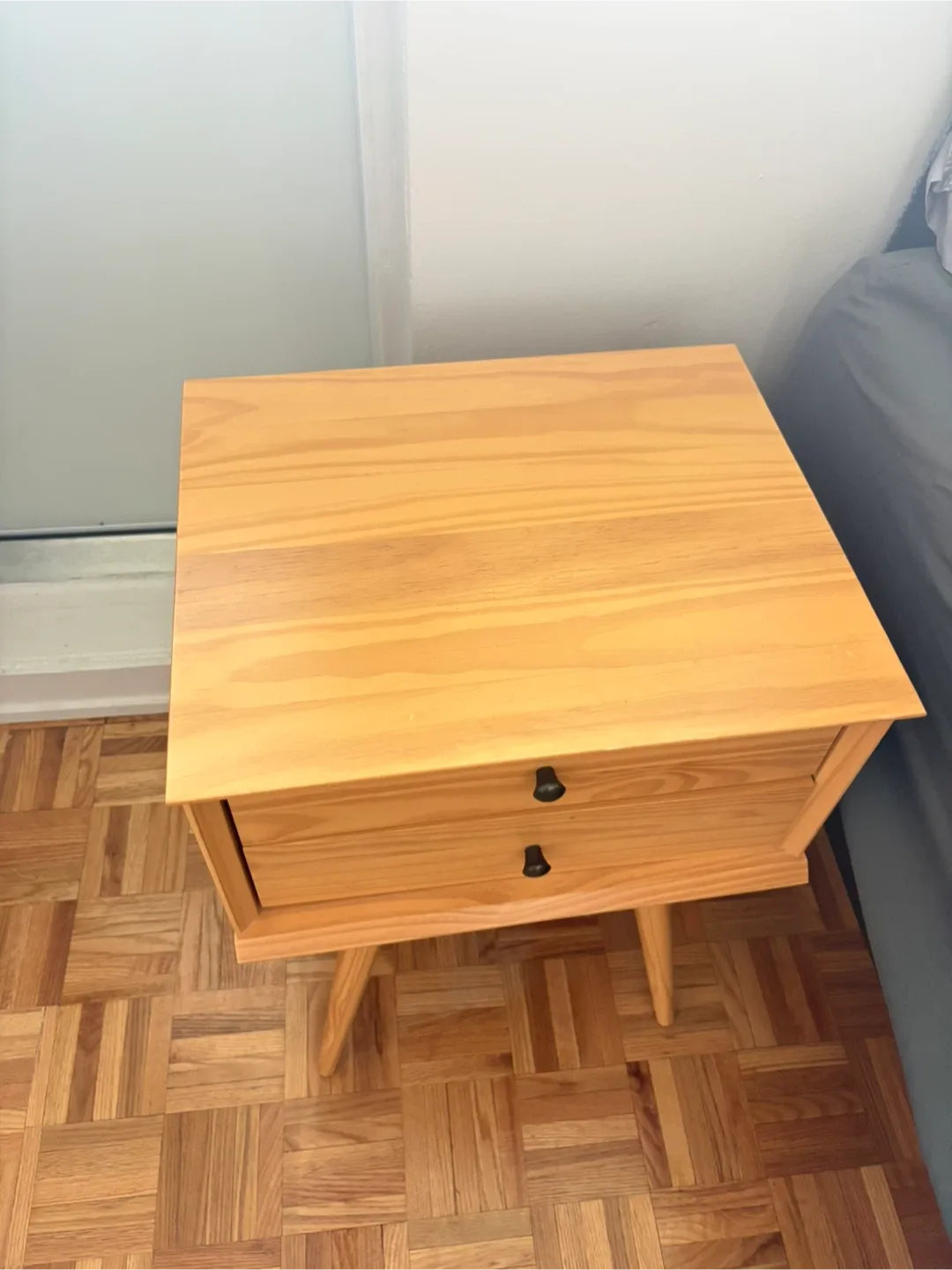 Light Wood Two Drawer Nightstands - photo 2