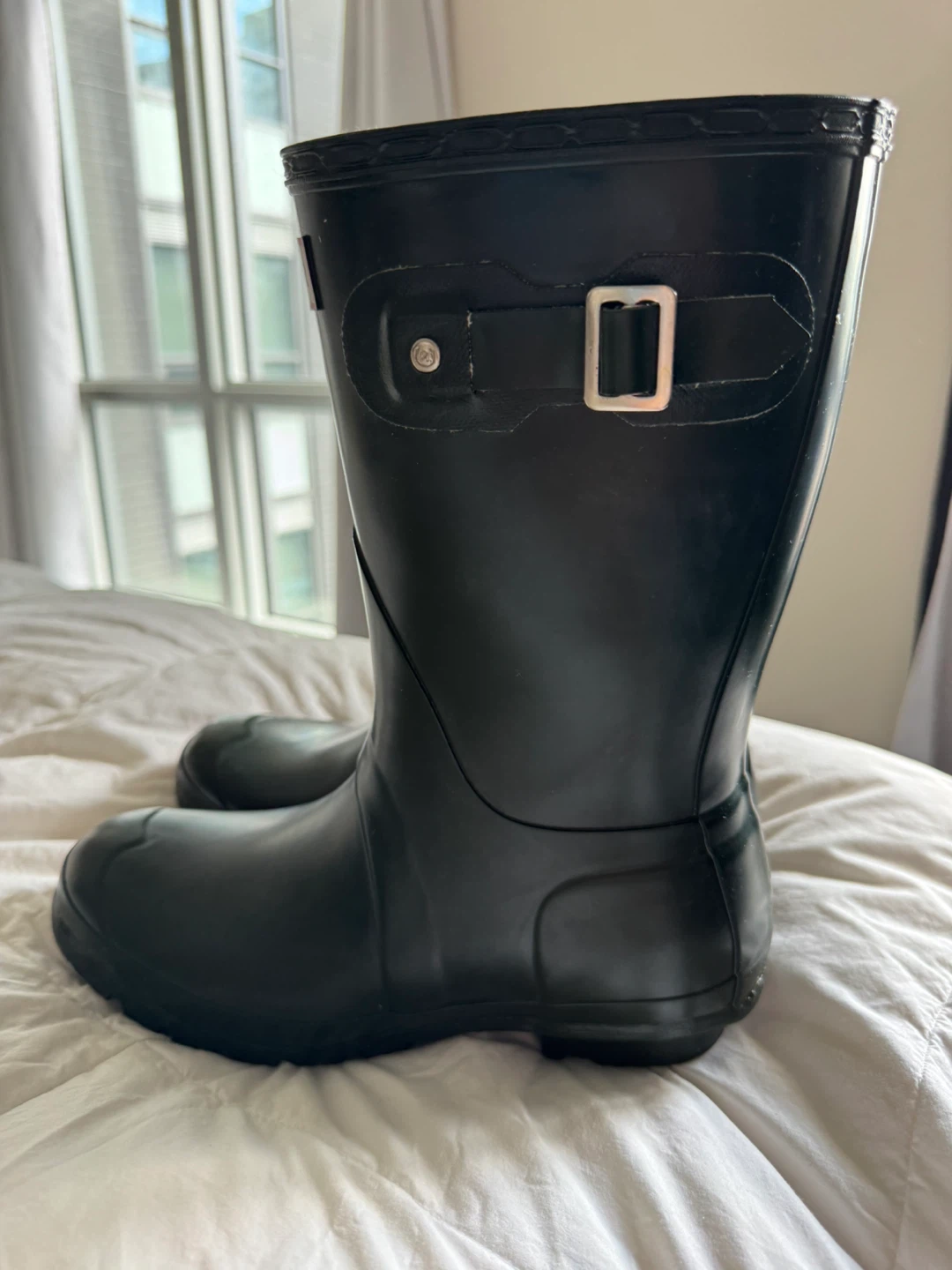 Like New Size 7 HUNTER Rubber Boots - Very Dark Green - photo 2