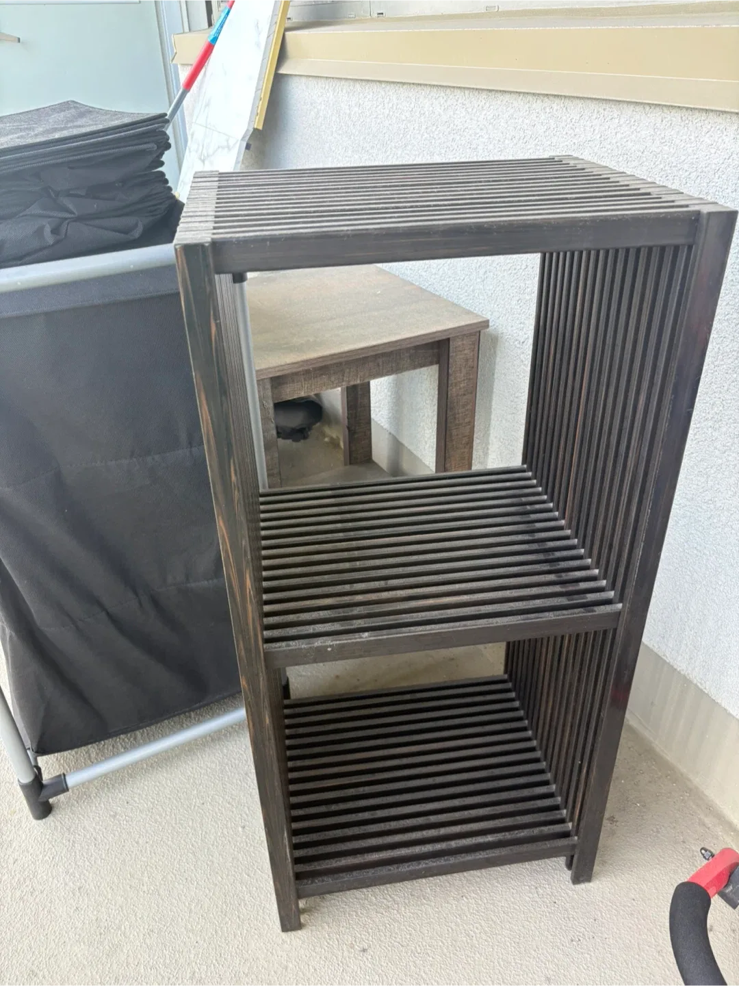 Dark Wood 3-Tier Shelf Unit