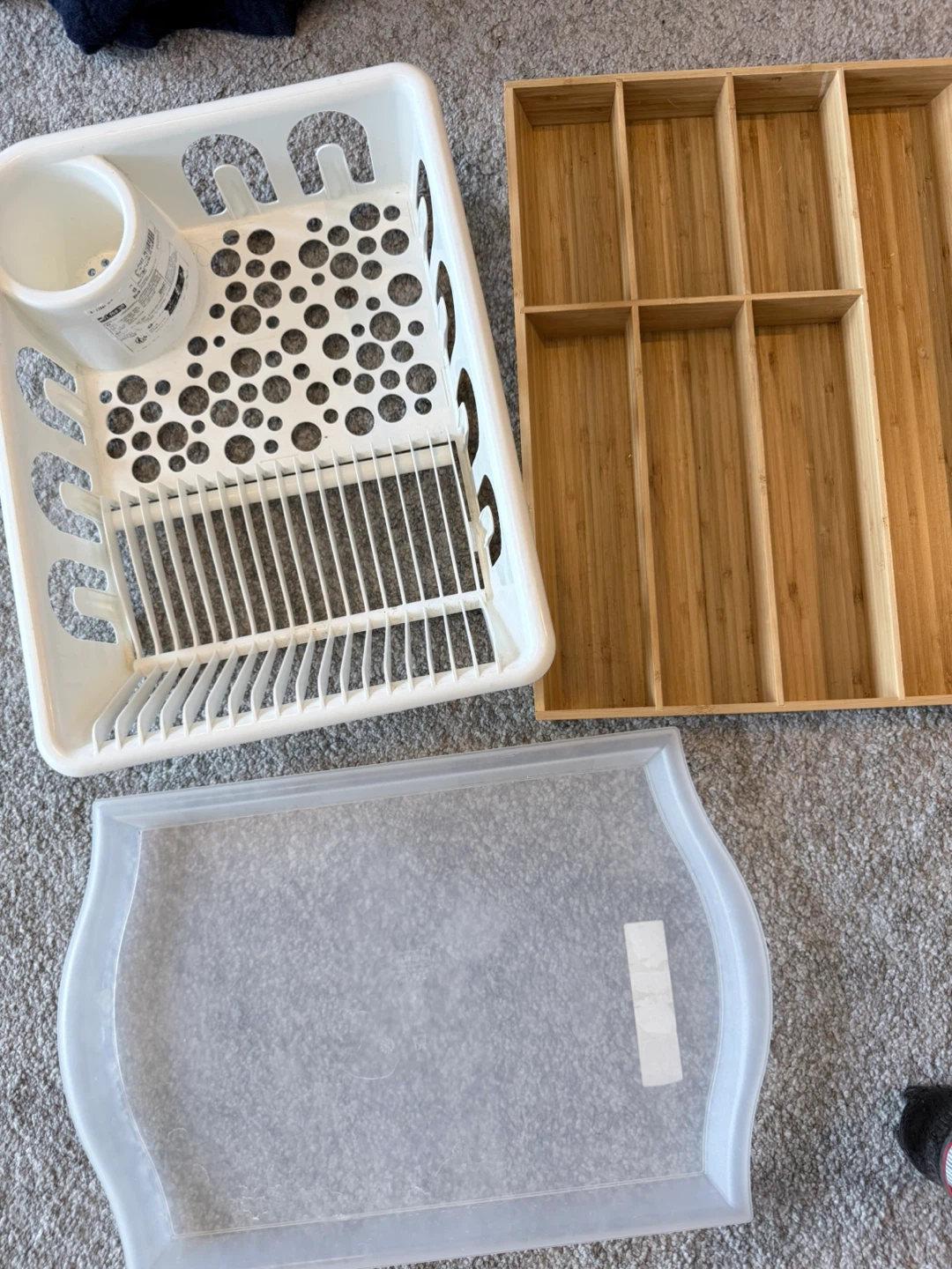 Dish Rack with Utensil Holder and Cutlery Organizer
