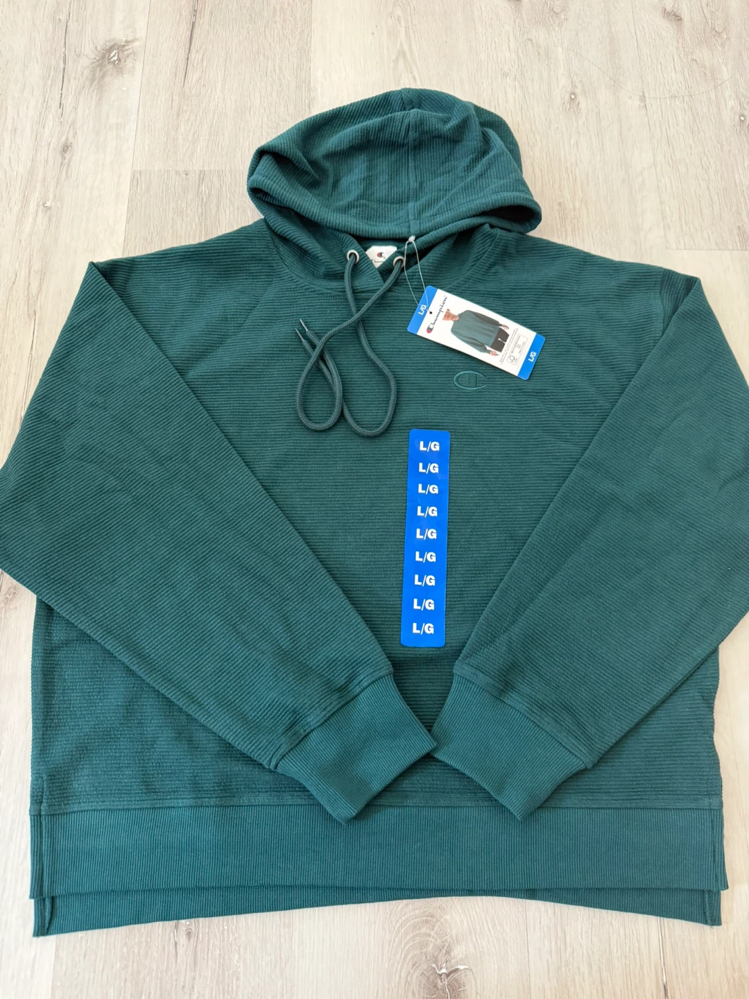 Champion Hooded Pullover Jacket- Teal - L/G - photo 2