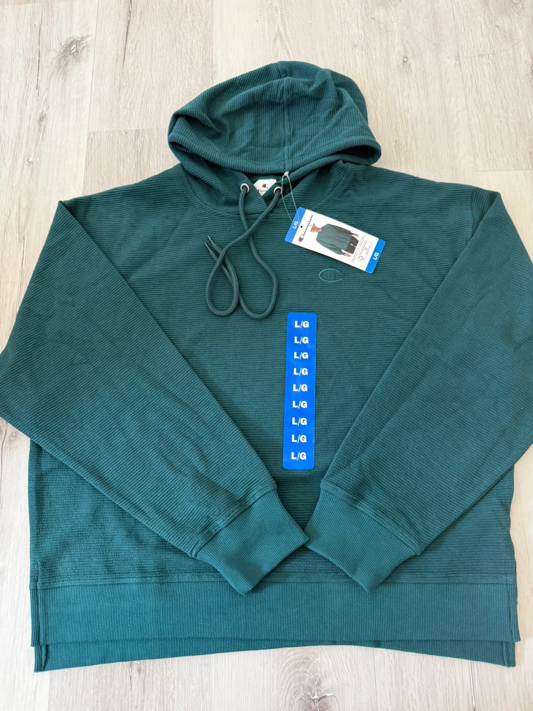 Champion Hooded Pullover Jacket- Teal - L/G - photo 5