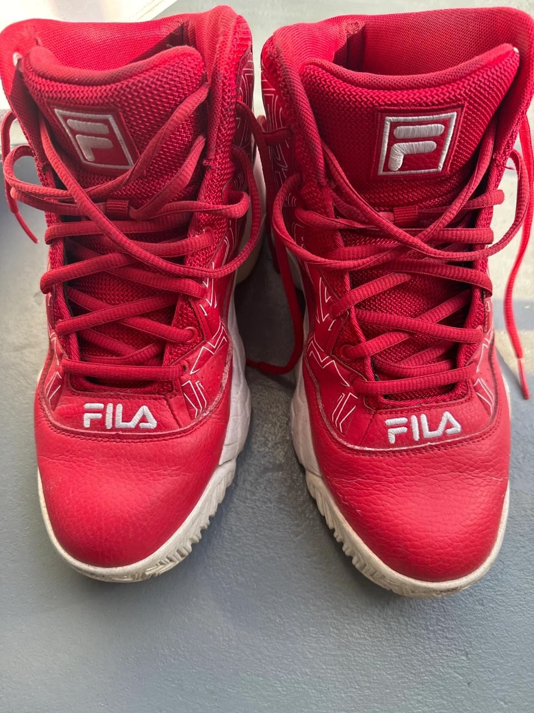 Fila Red Basketball Shoes