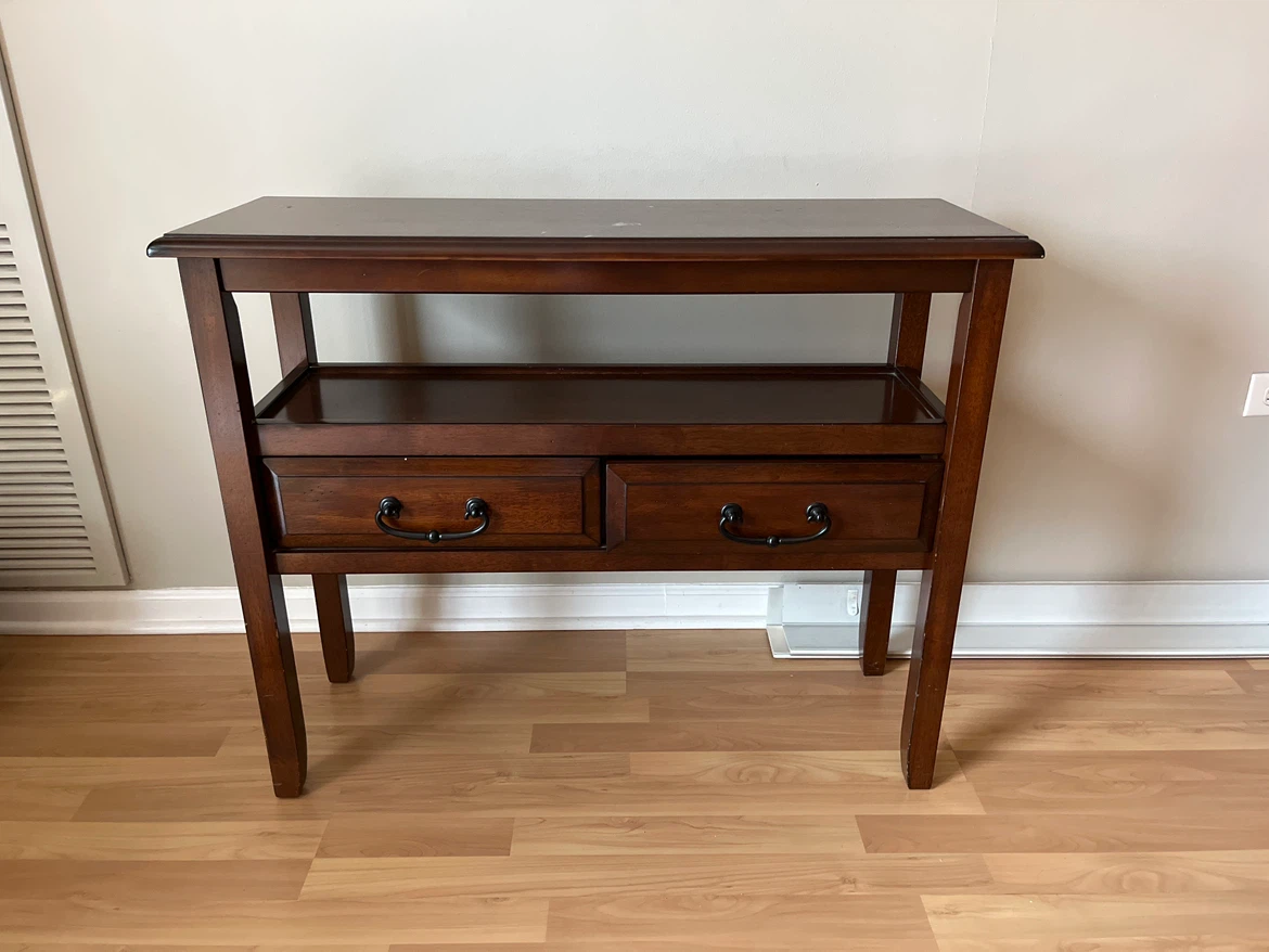 Wooden Console Table with Drawers