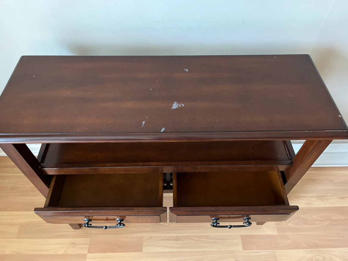 Wooden Console Table with Drawers - photo 4