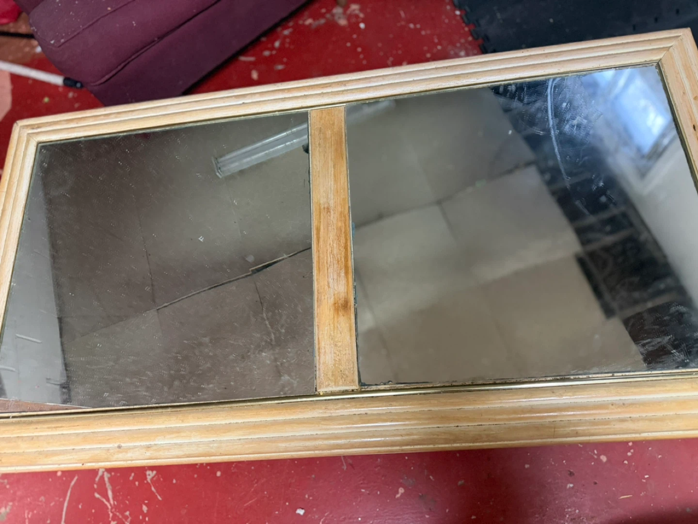Vintage Wood Framed Mirror coffee tables