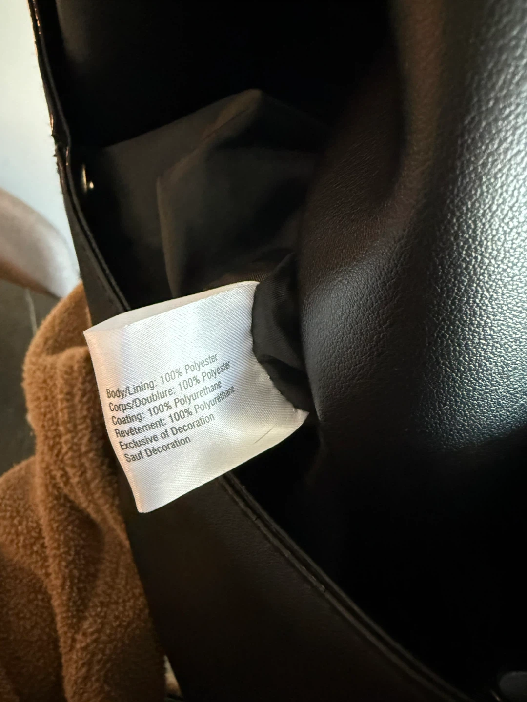 Pleather black bag brand new - photo 2