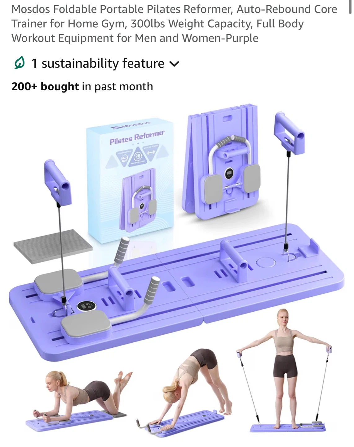 Mosdos Foldable Portable Pilates Reformer