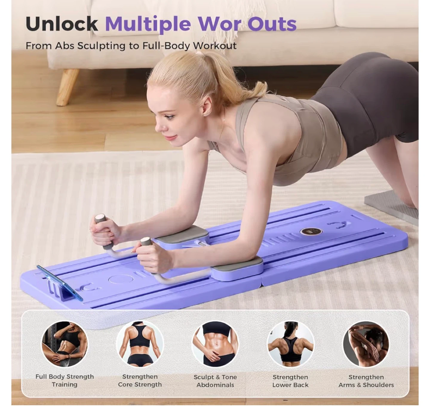 Mosdos Foldable Portable Pilates Reformer - photo 3