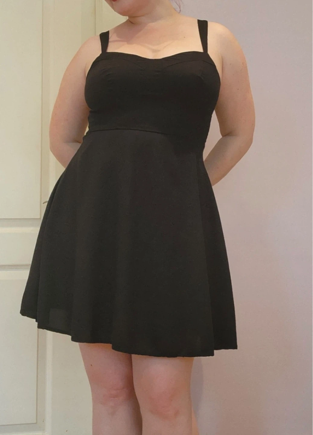 Sweetheart Summer Cotton Dress, Black ⚽️