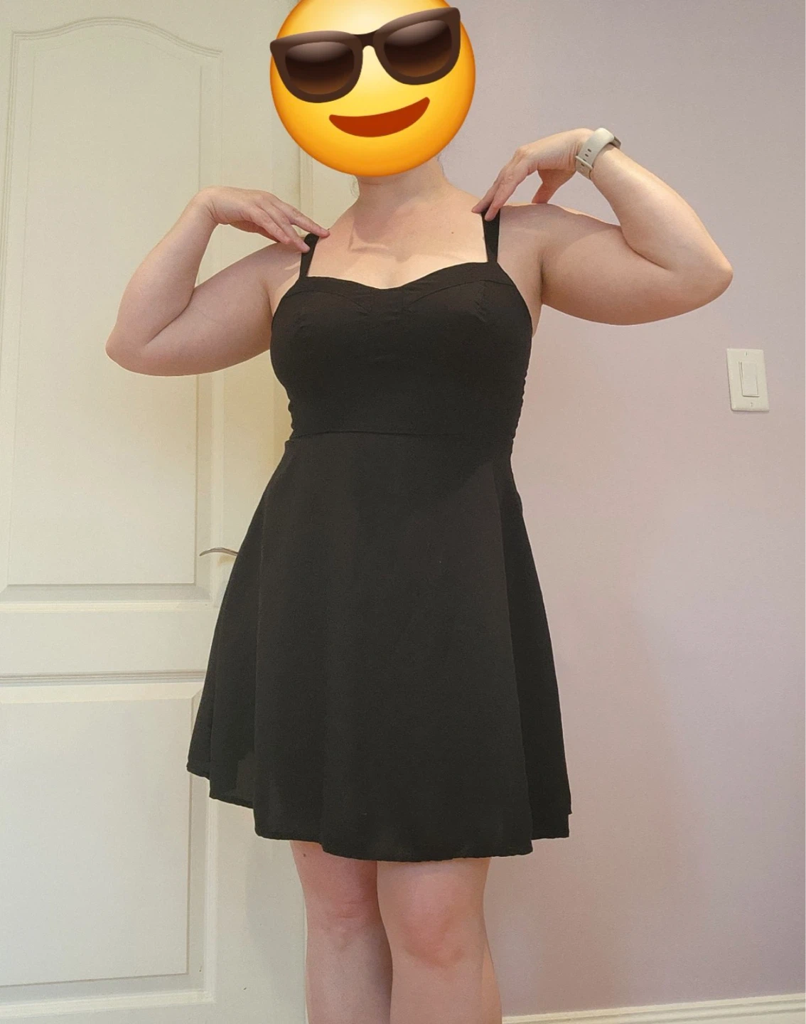 Sweetheart Summer Cotton Dress, Black ⚽️ - photo 2