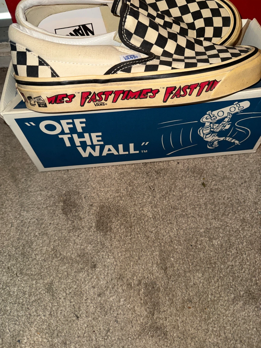 Vans Checkerboard "Fast Times" Slip-On Shoes - photo 3
