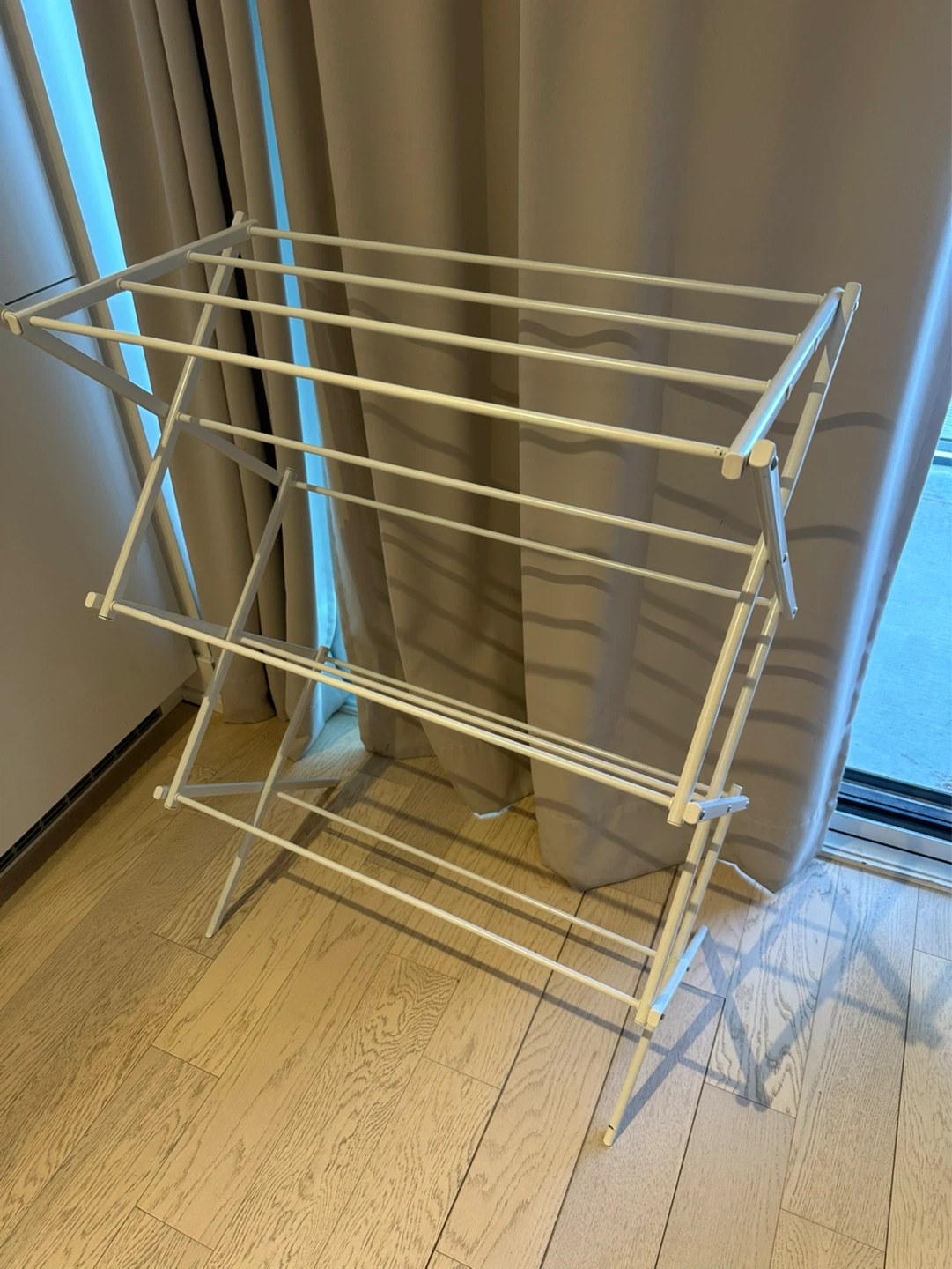 White Folding Clothes Drying Rack