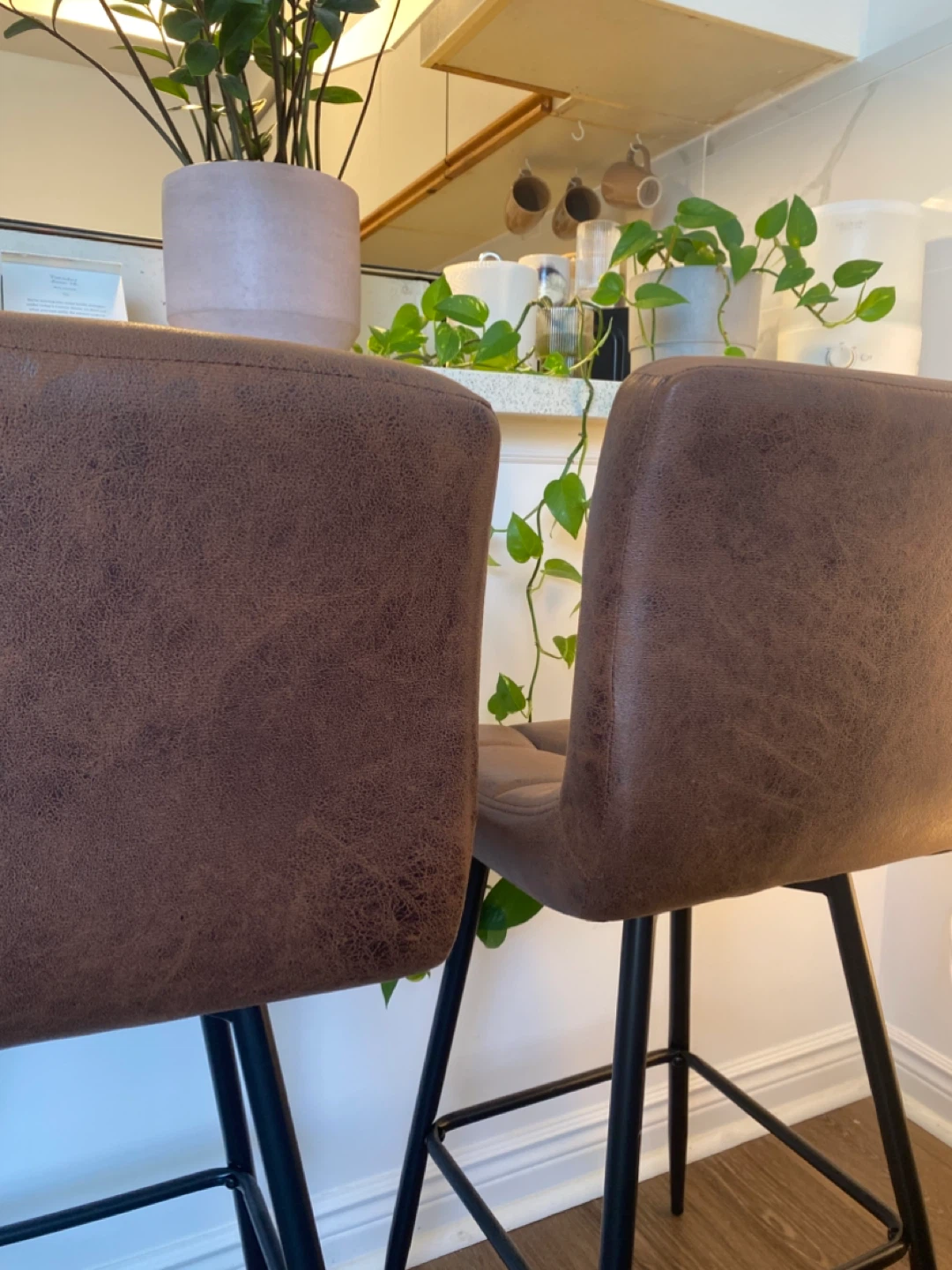 Brown Tufted Bar Stools (Set of 2) - photo 5