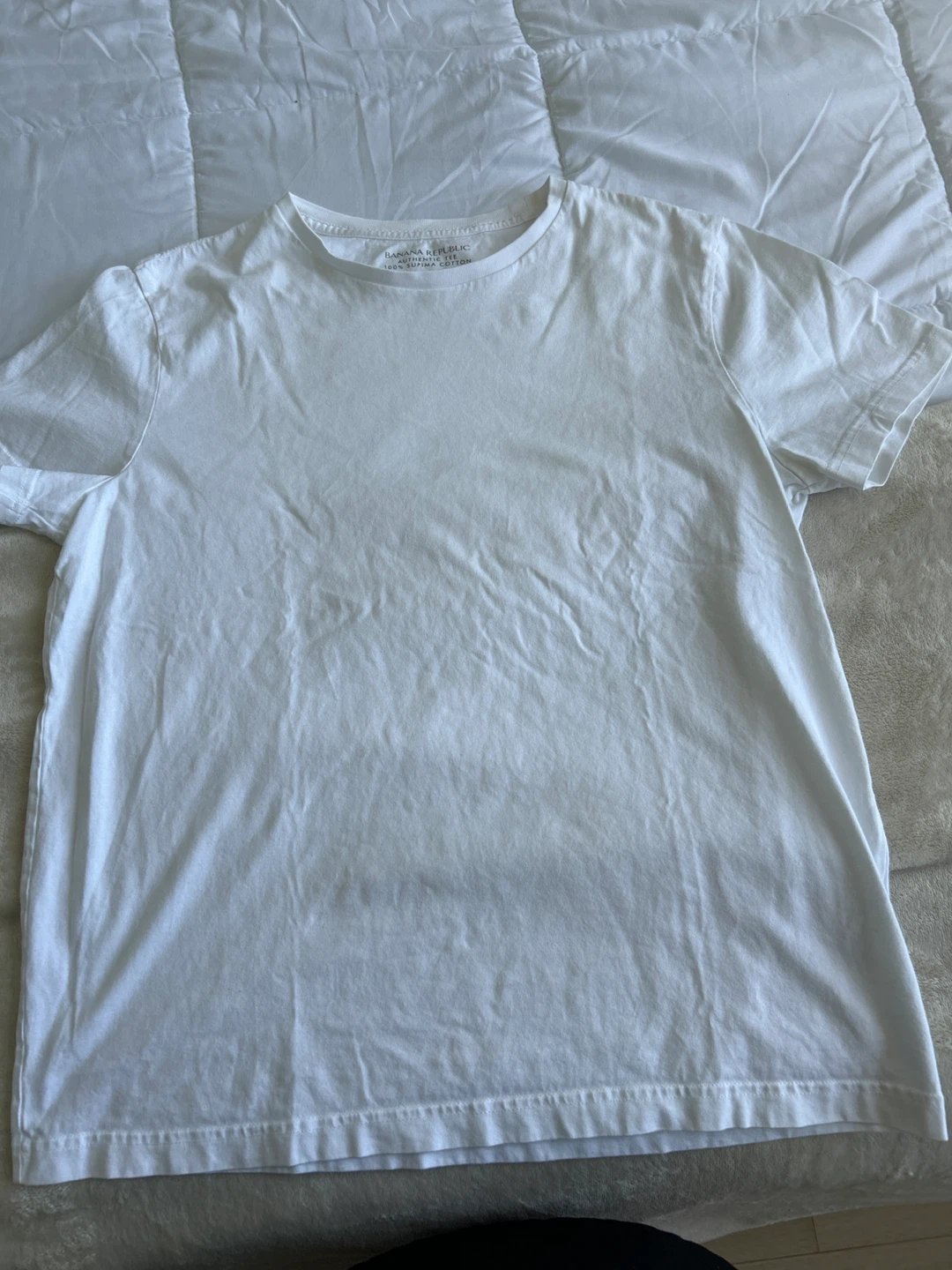Banana Republic White Authentic Supima Cotton T-Shirt