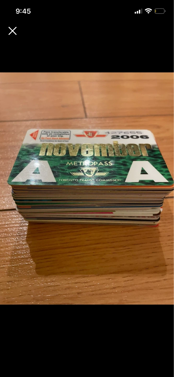 45 Toronto Transit Commission Metropasses - photo 2