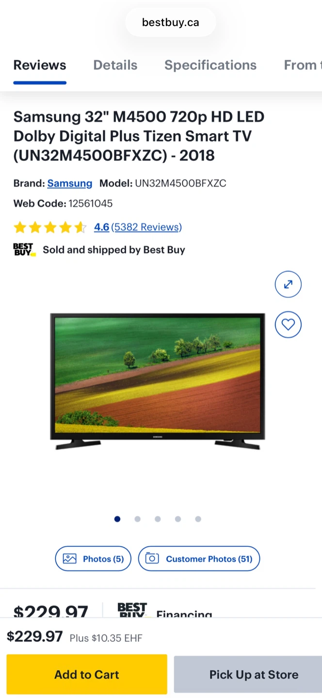 Samsung 32" Smart LED TV - UN32M4500BFXZC - photo 3
