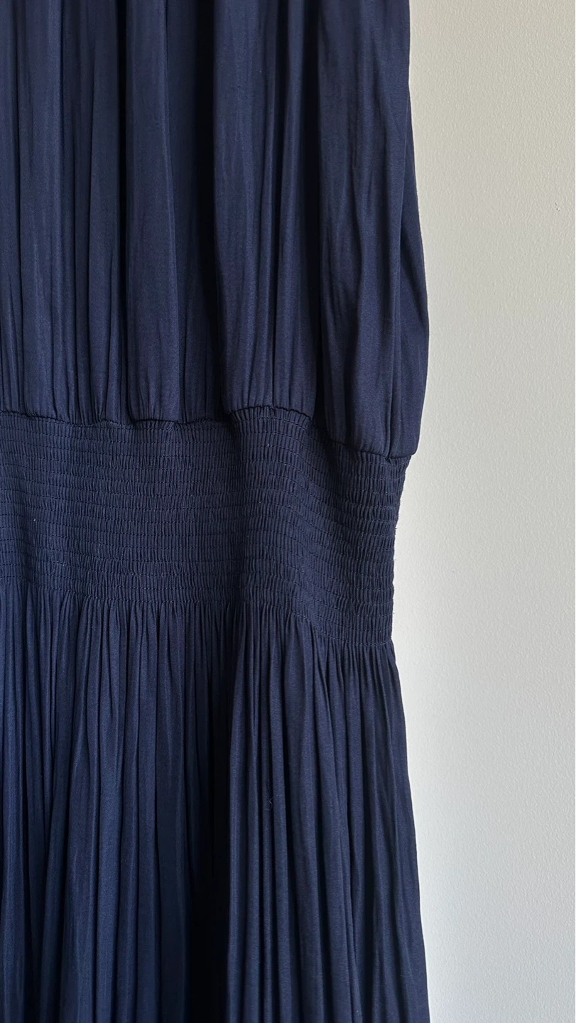 Pookie and Sebastian asymmetric dark blue summer dress - photo 2