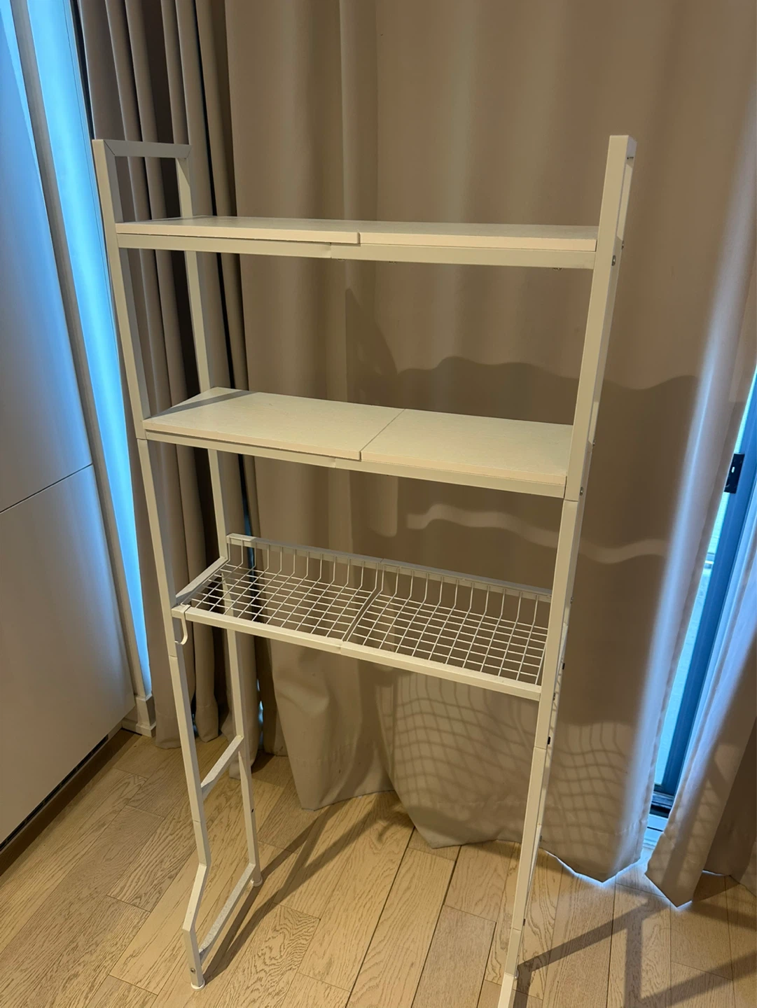 White Metal 3-Tier Shelf Unit - photo 2