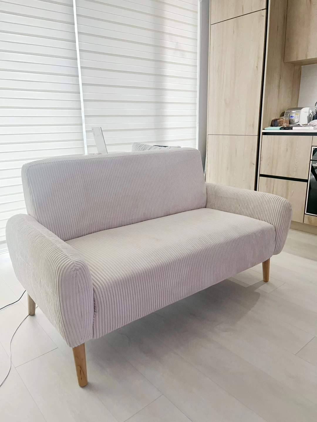Paschall 57" Beige Corduroy Loveseat by Willa Arlo Interiors