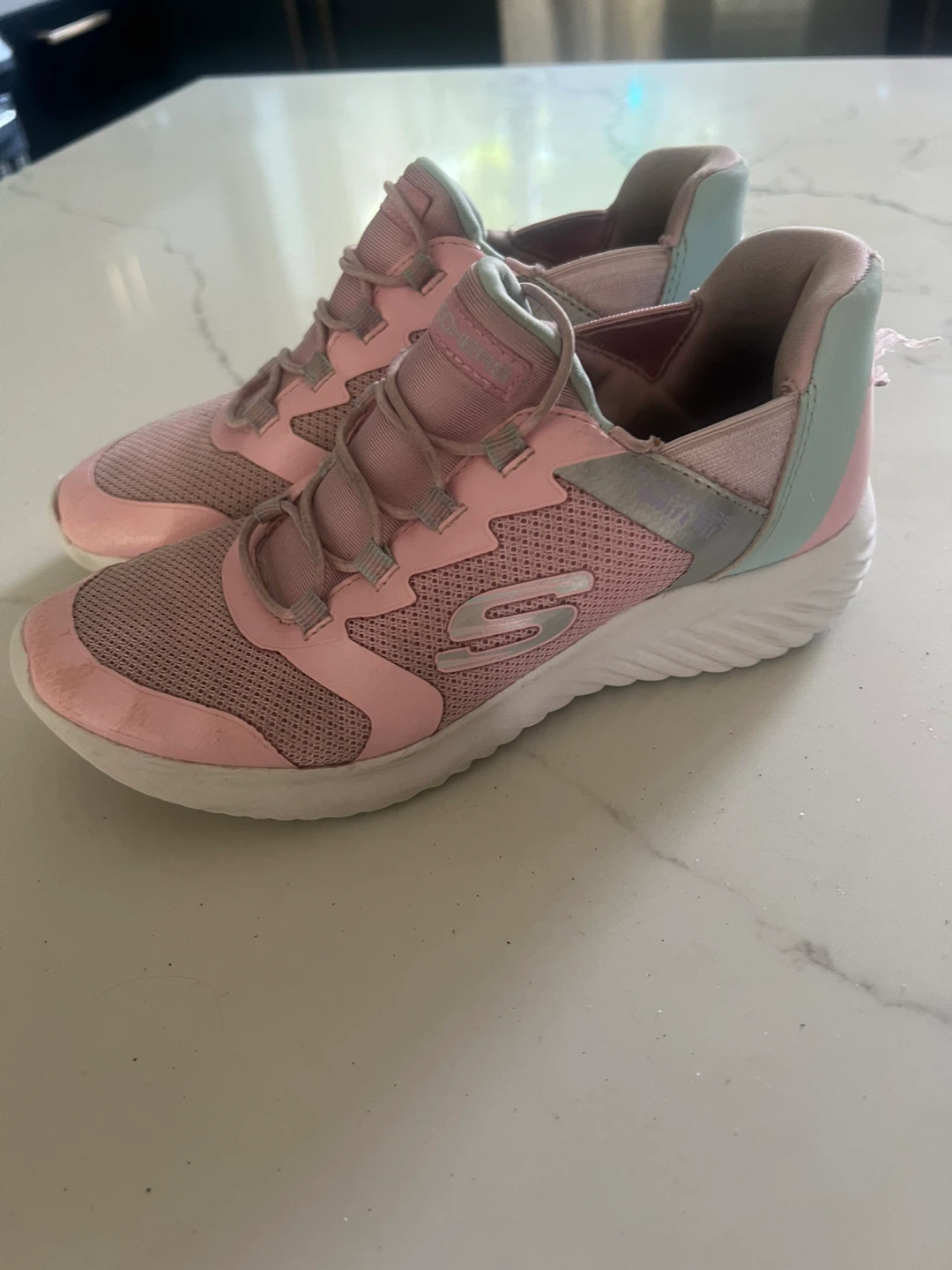 Step in Skechers Pink & Blue Running Shoes size 1