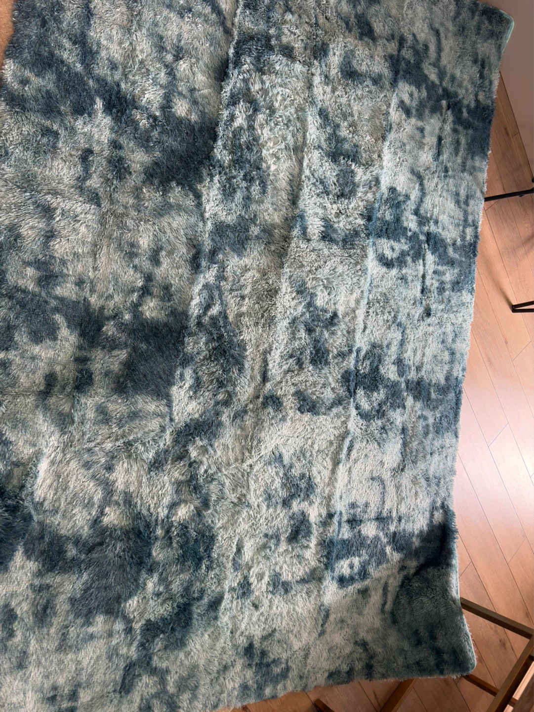 New!  Tie-Dyed Navy Blue Soft Area Rug 5x8 ft⚽️ - photo 5