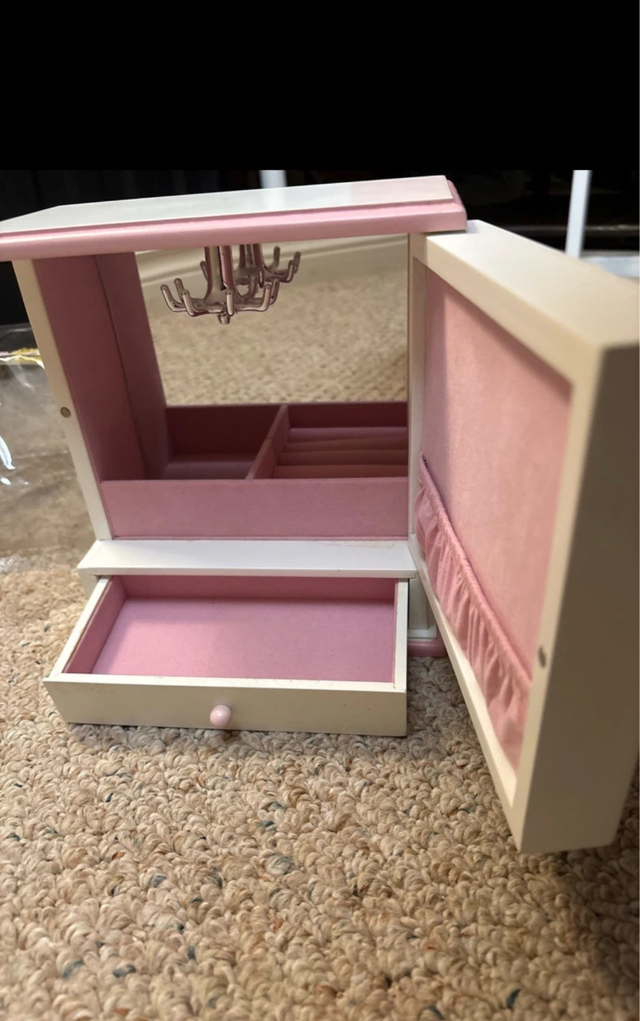 Wooden Jewelry Organizer with Flowers - photo 2