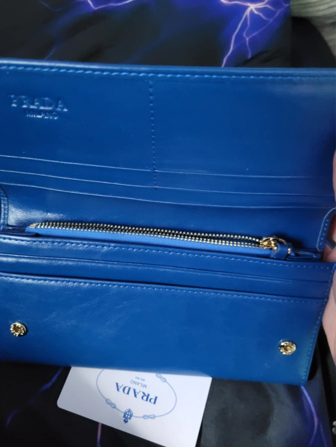 Prada Blue Leather Continental Wallet - photo 3