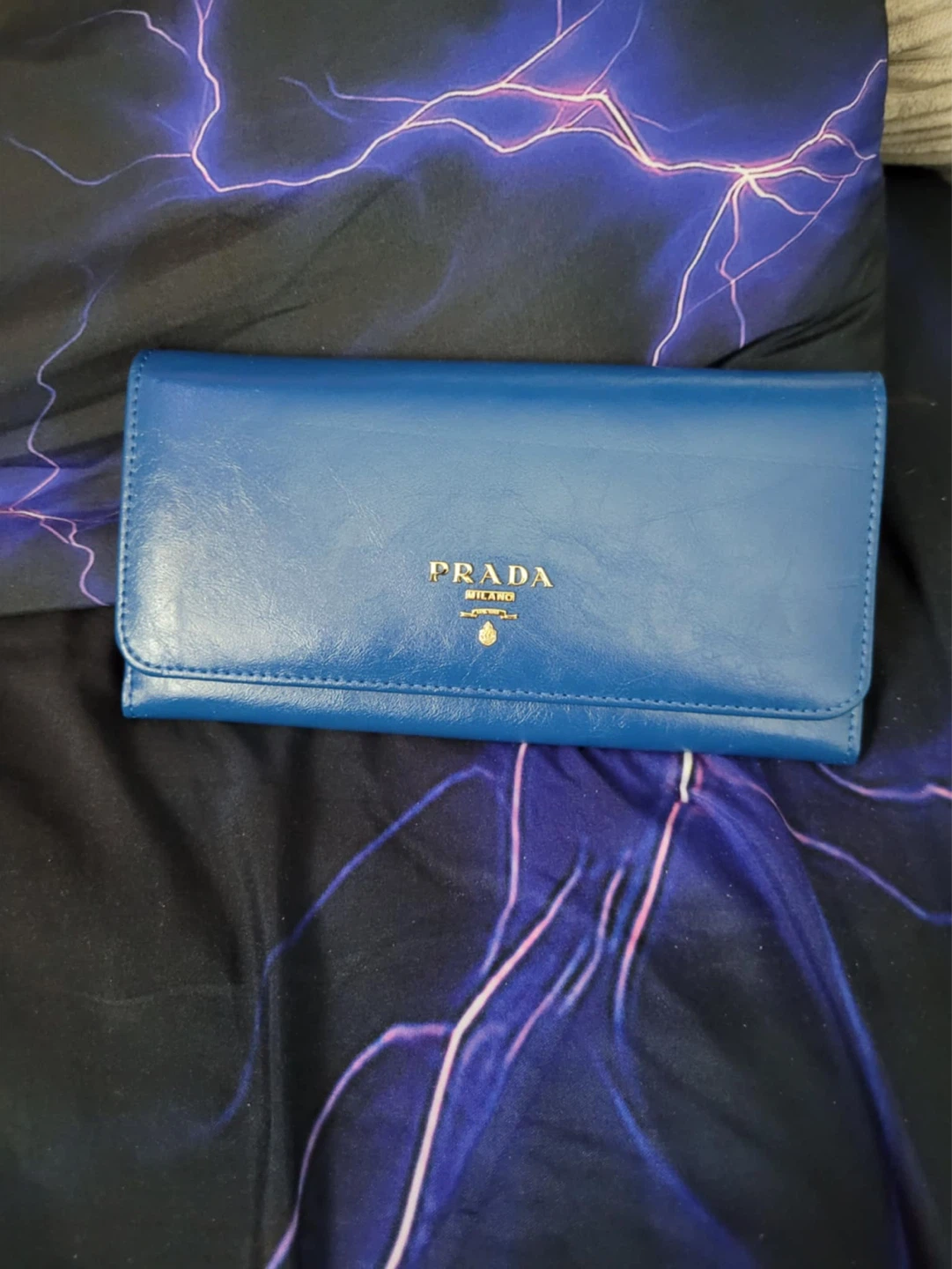 Prada Blue Leather Continental Wallet - photo 4