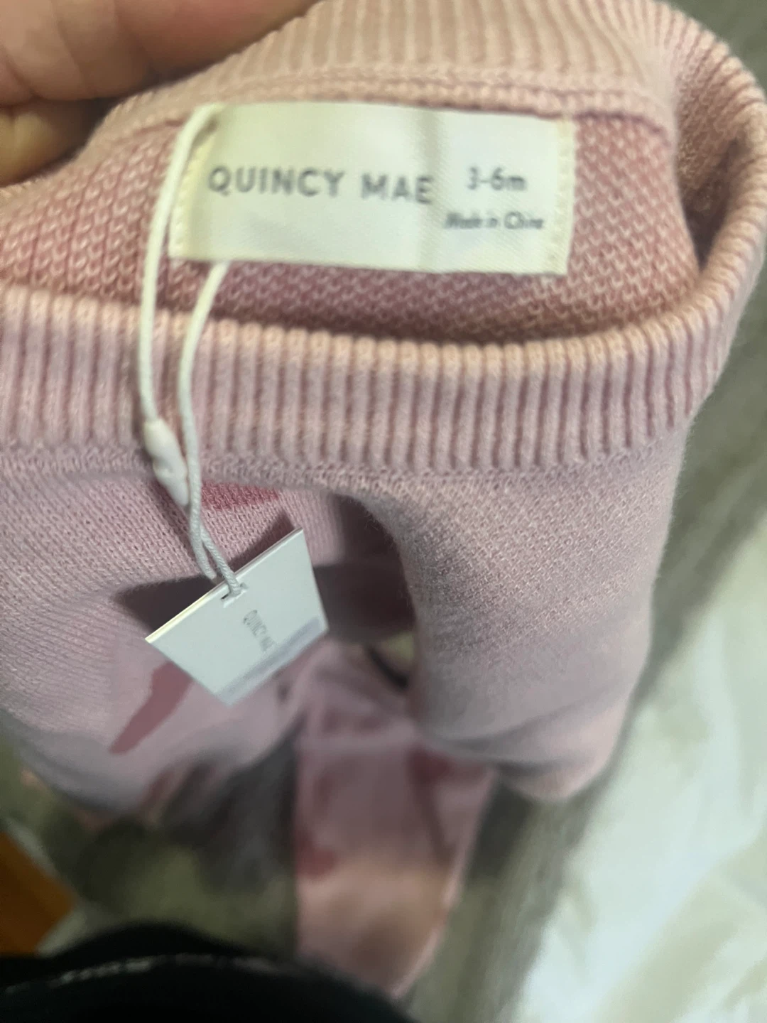 Quincy Mae Heart Knit Sweater & Pants Set 3-6M - photo 3