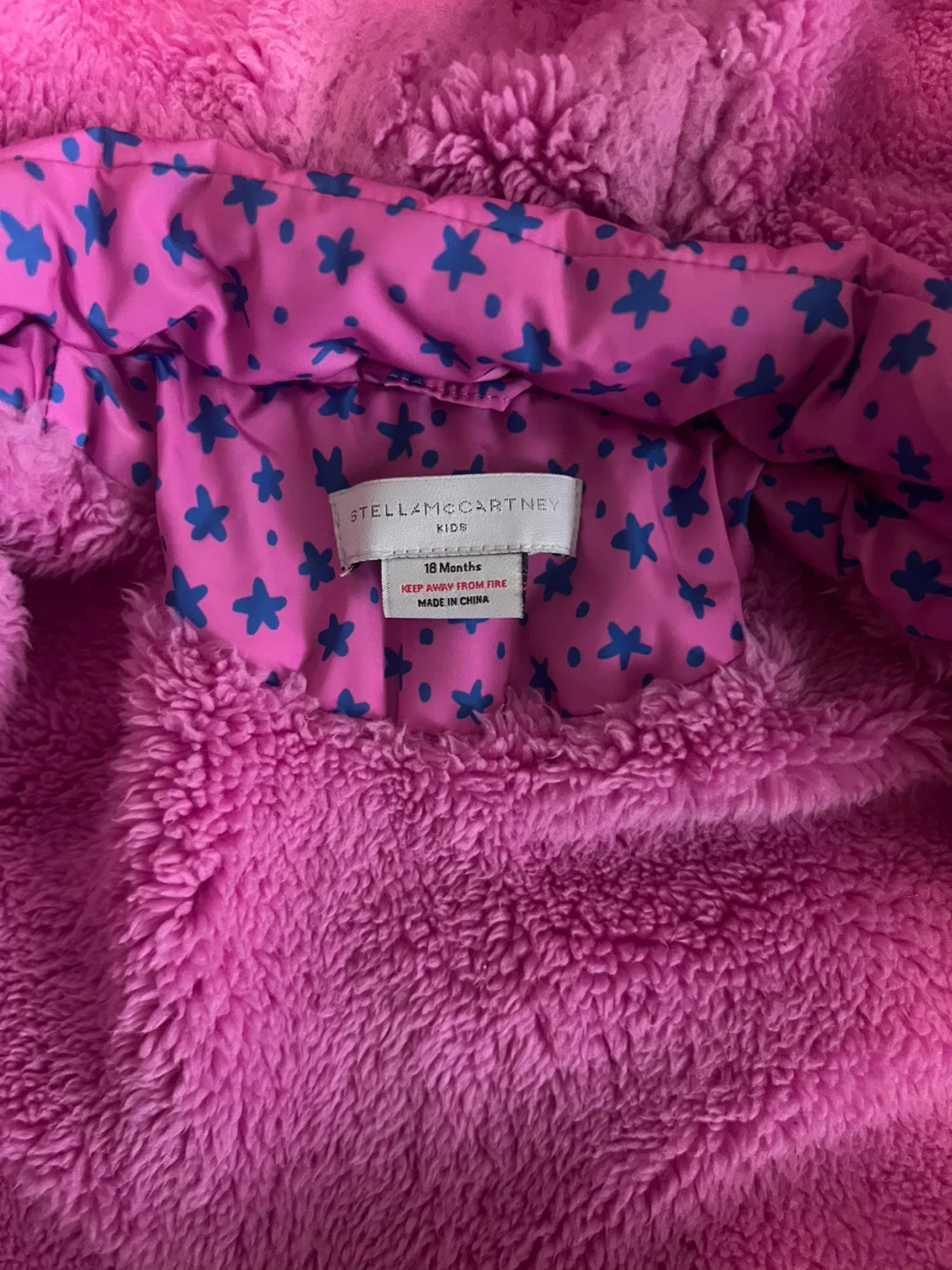 Stella McCartney Kids Puffer Jacket - Pink Stars - 18 Months - photo 2