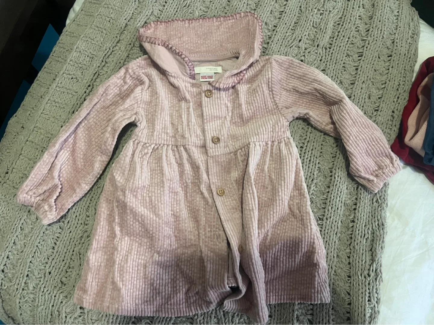 Zara Baby Girl Corduroy Dress 9-12 Months