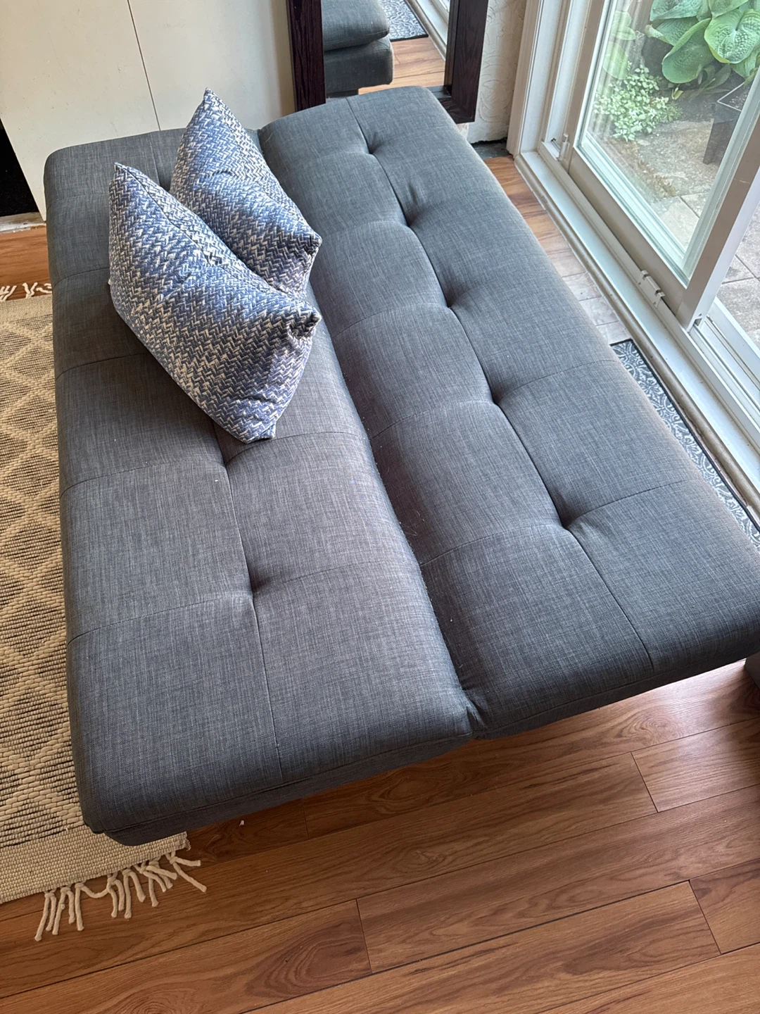 Grey Loveseat Sofa Bed - photo 2