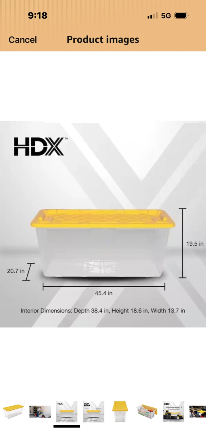 HDX Storage Tote with Lid 57 Gal - photo 4