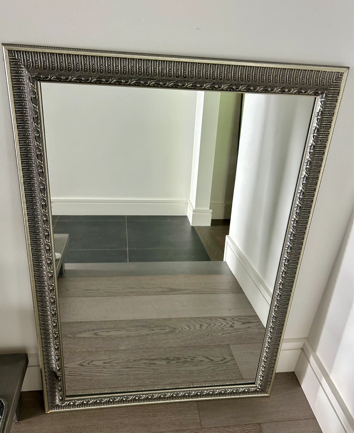 Stanley Monarch Ornate Silver Wall Mirror