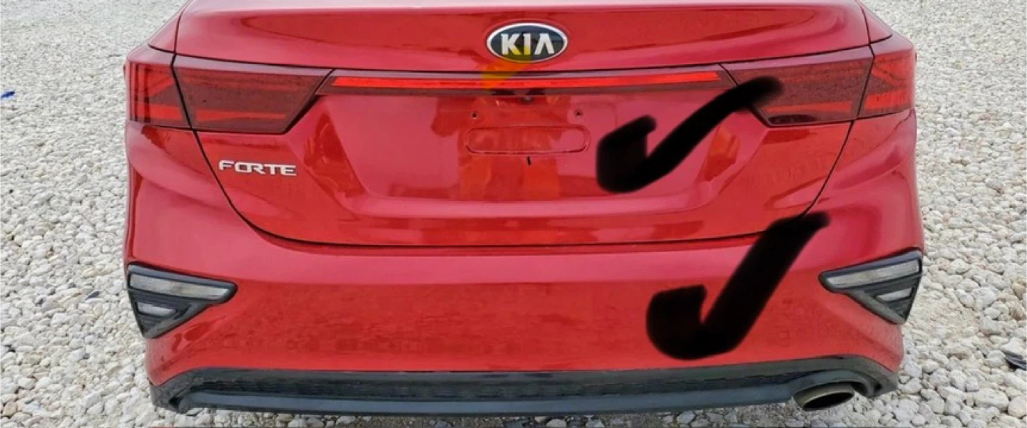 Kia Forte Red parts Trunk Lid 2018 - photo 3