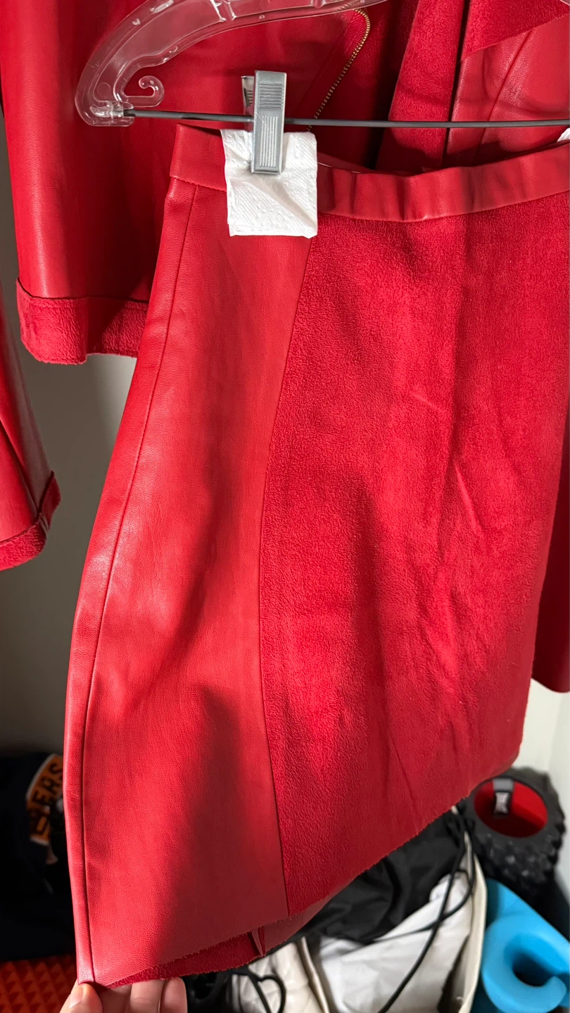 Red Leather Skirt