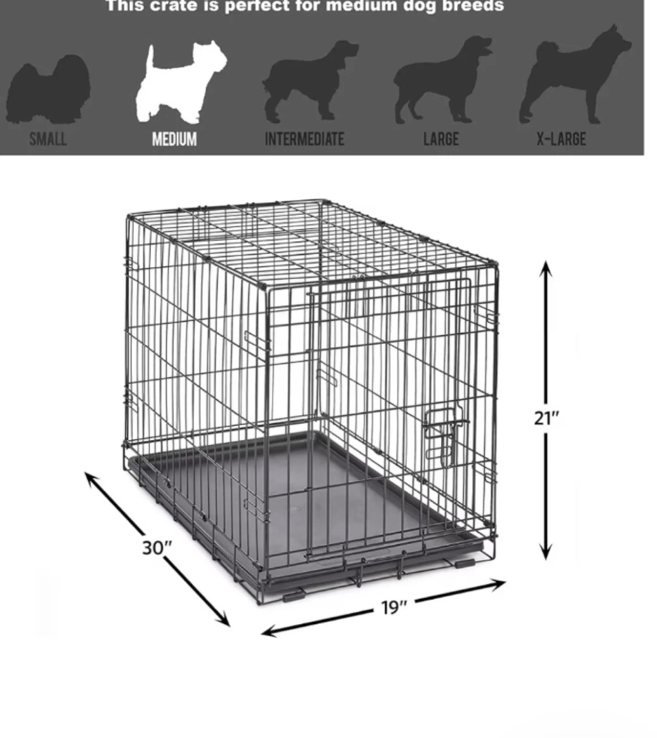 Wire Dog Crate for Medium Breeds
