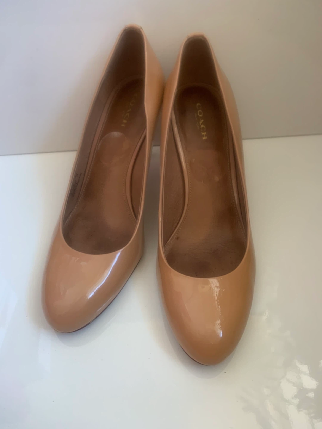 Coach Nude Patent Leather Pumps - photo 2