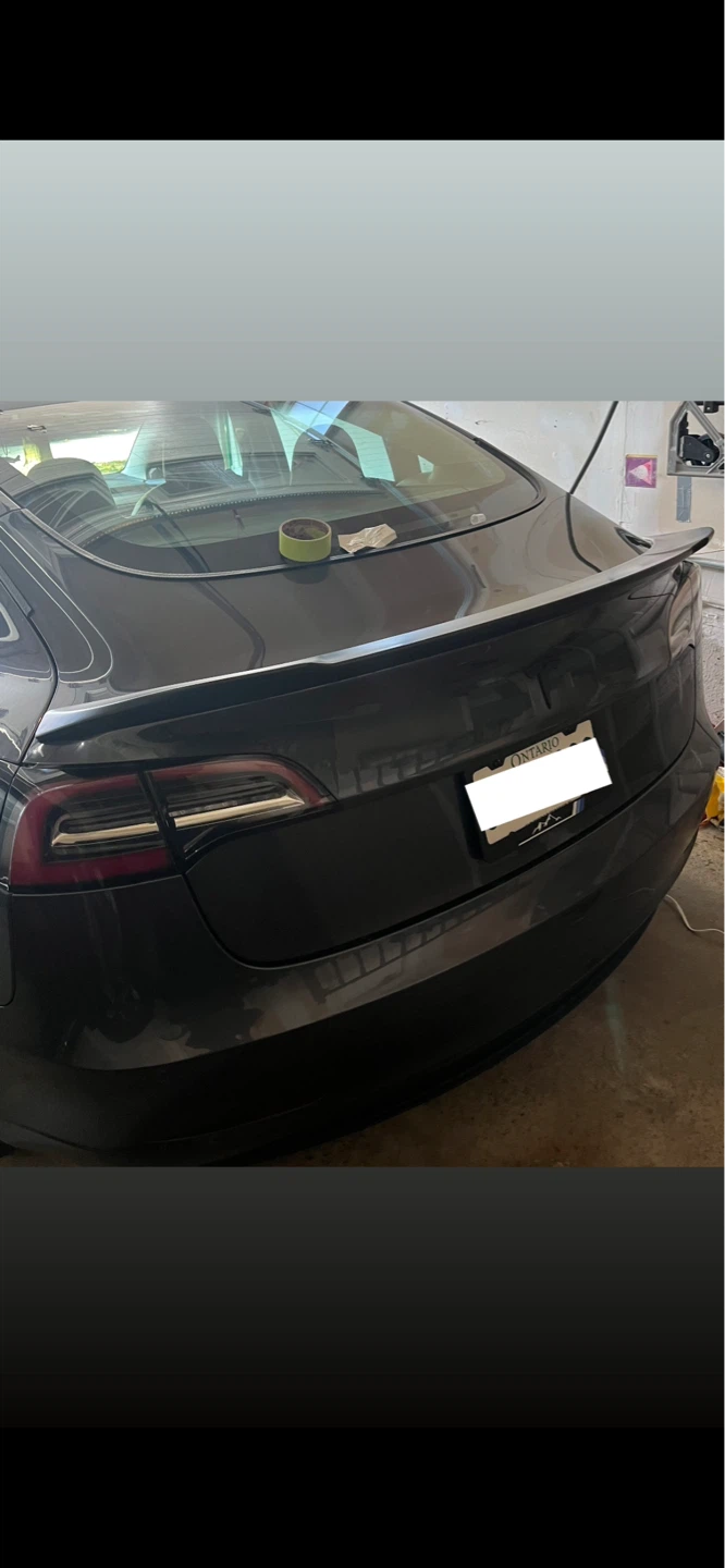 2017-2023 Tesla Model 3 Sport Spoiler (Matte Black) - photo 4