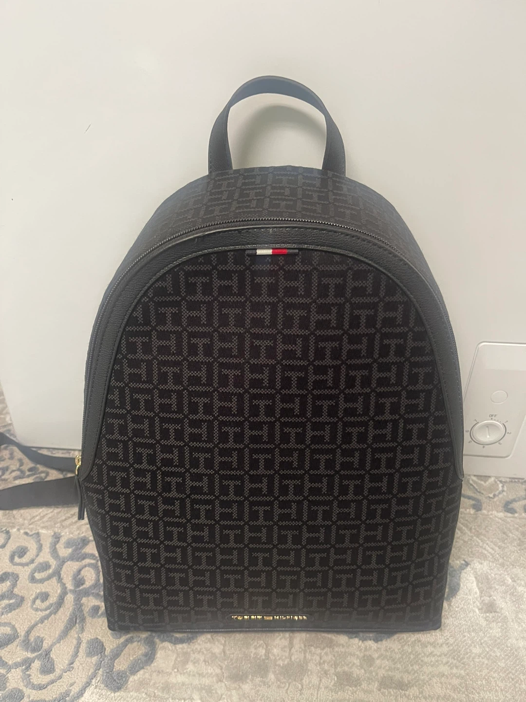 Tommy Hilfiger Black Monogram Backpack