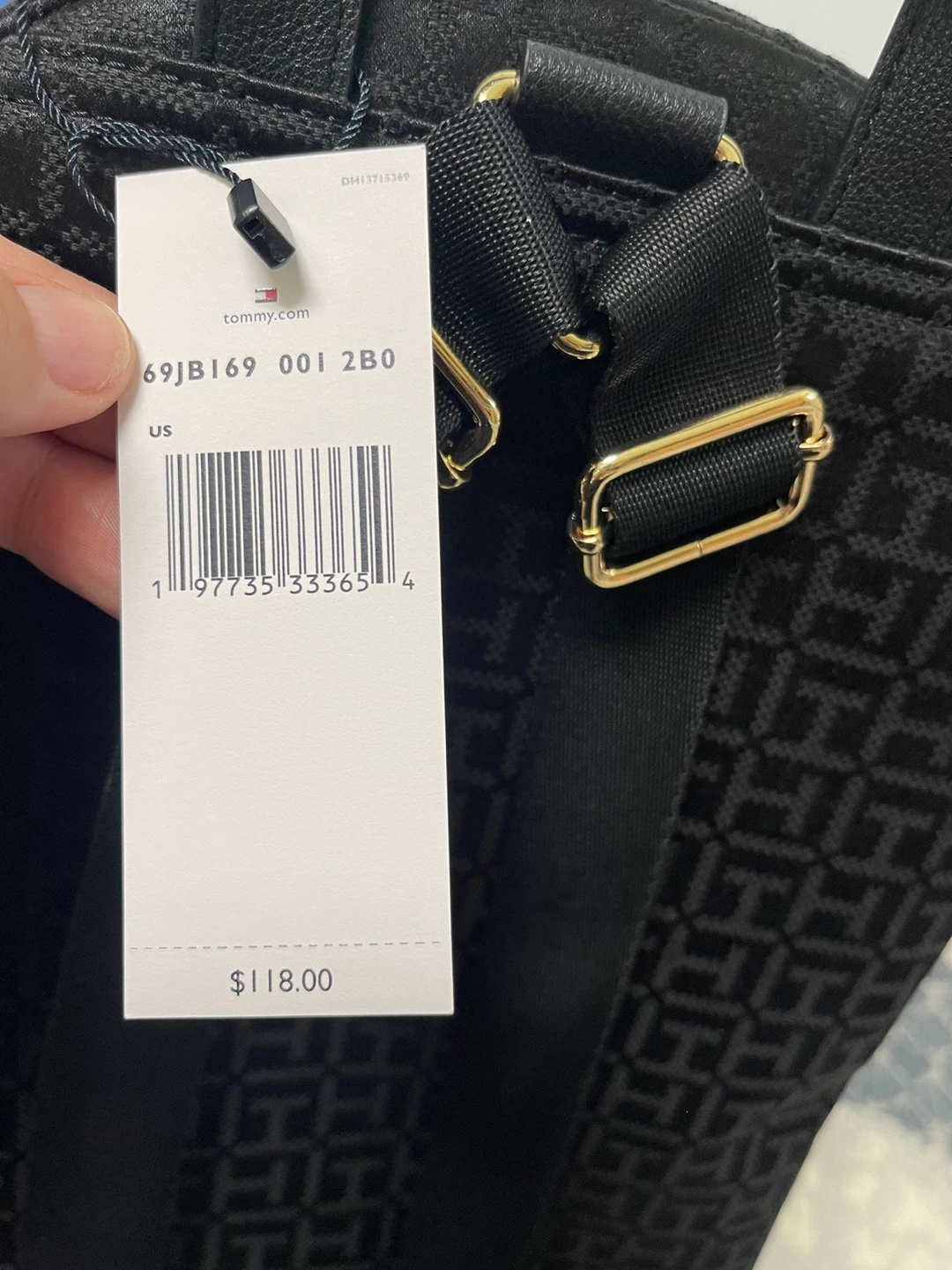 Tommy Hilfiger Black Monogram Backpack - photo 5