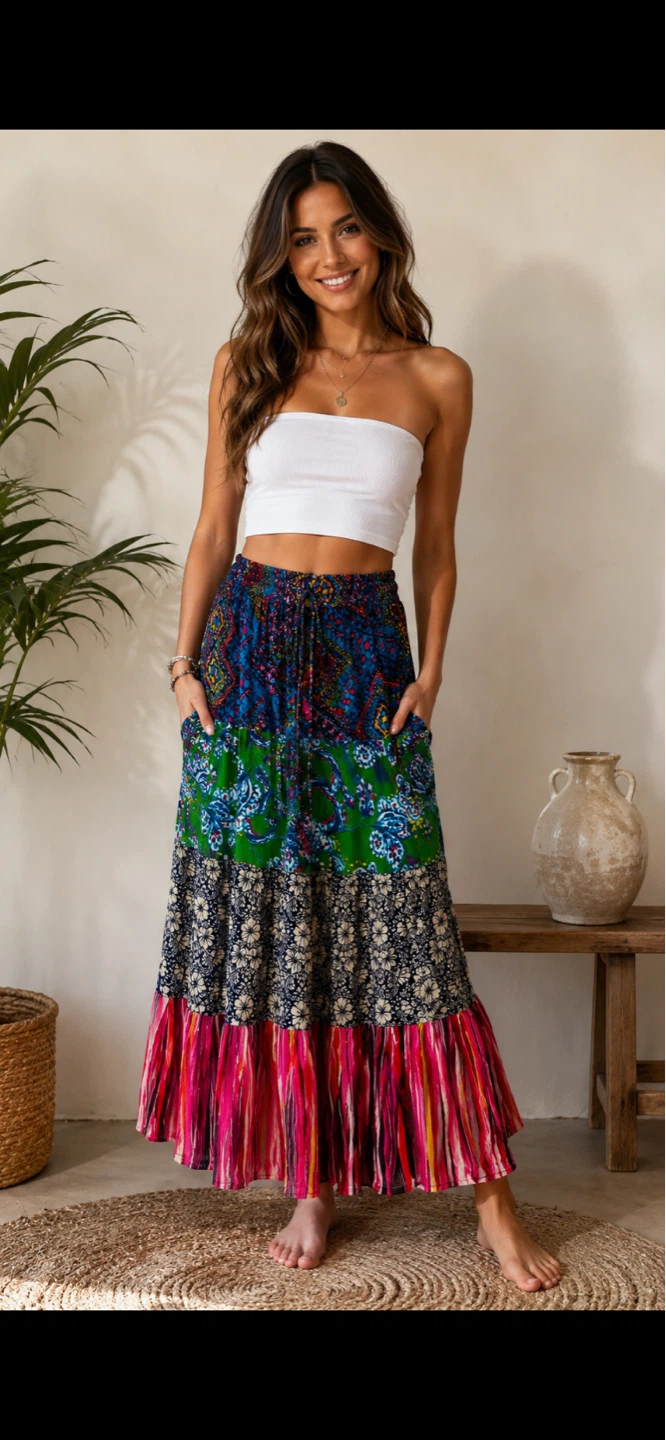 Ladies bohemian skirt