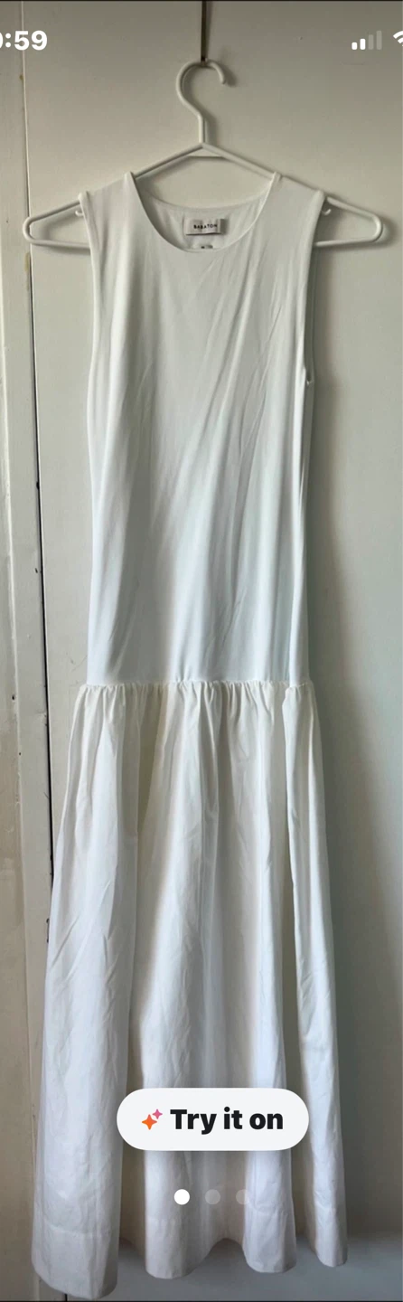 Babaton White Sleeveless modestly beautiful Dress