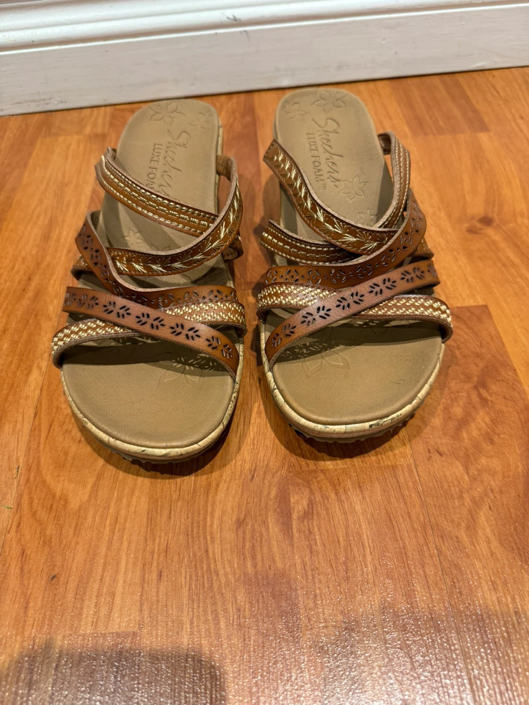 Skechers Wedge Sandals Brown