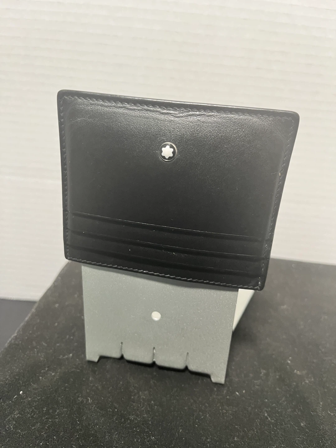 Authentic Montblanc Black Leather Card Holder Wallet