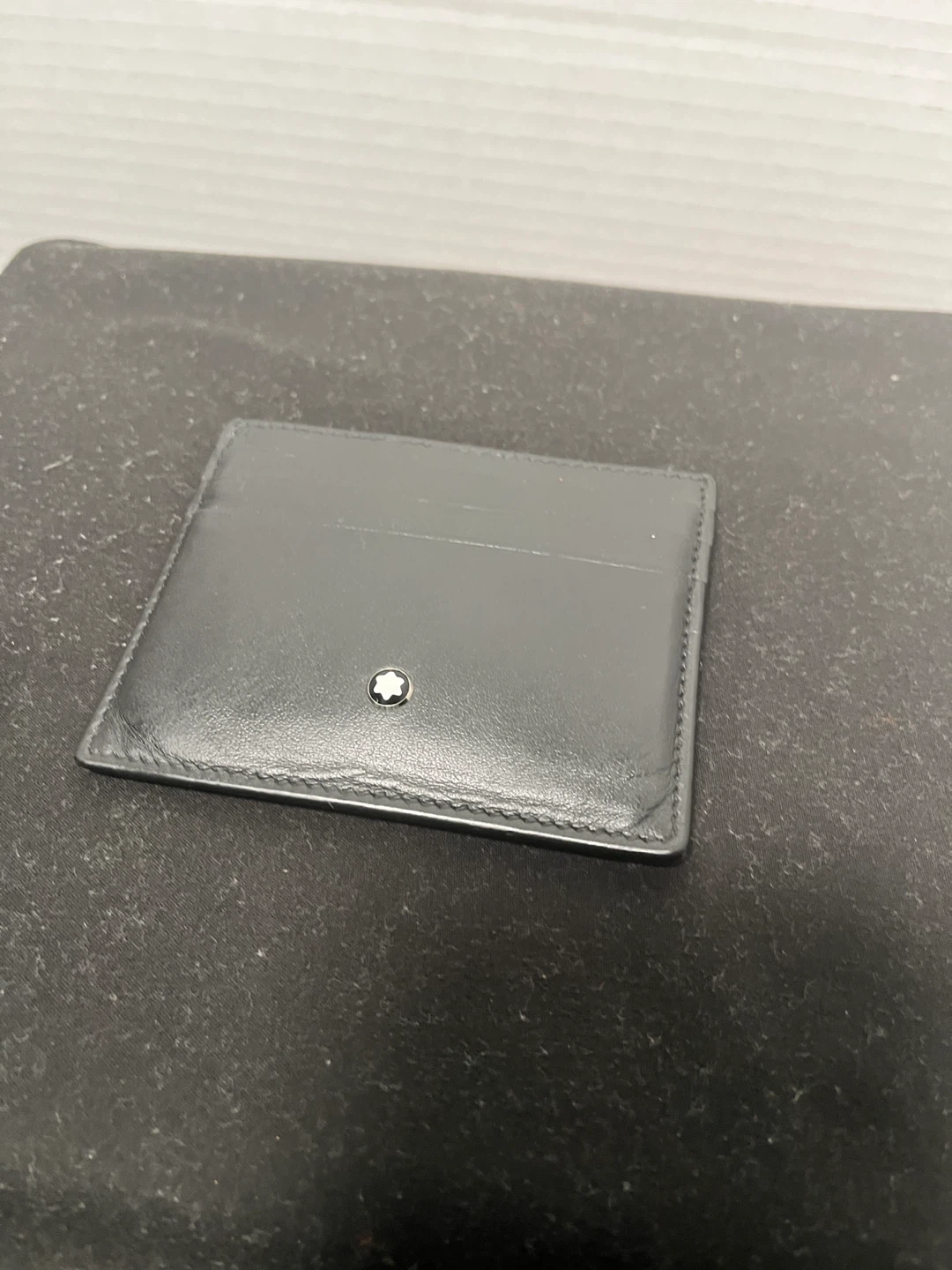 Authentic Montblanc Black Leather Card Holder Wallet - photo 3