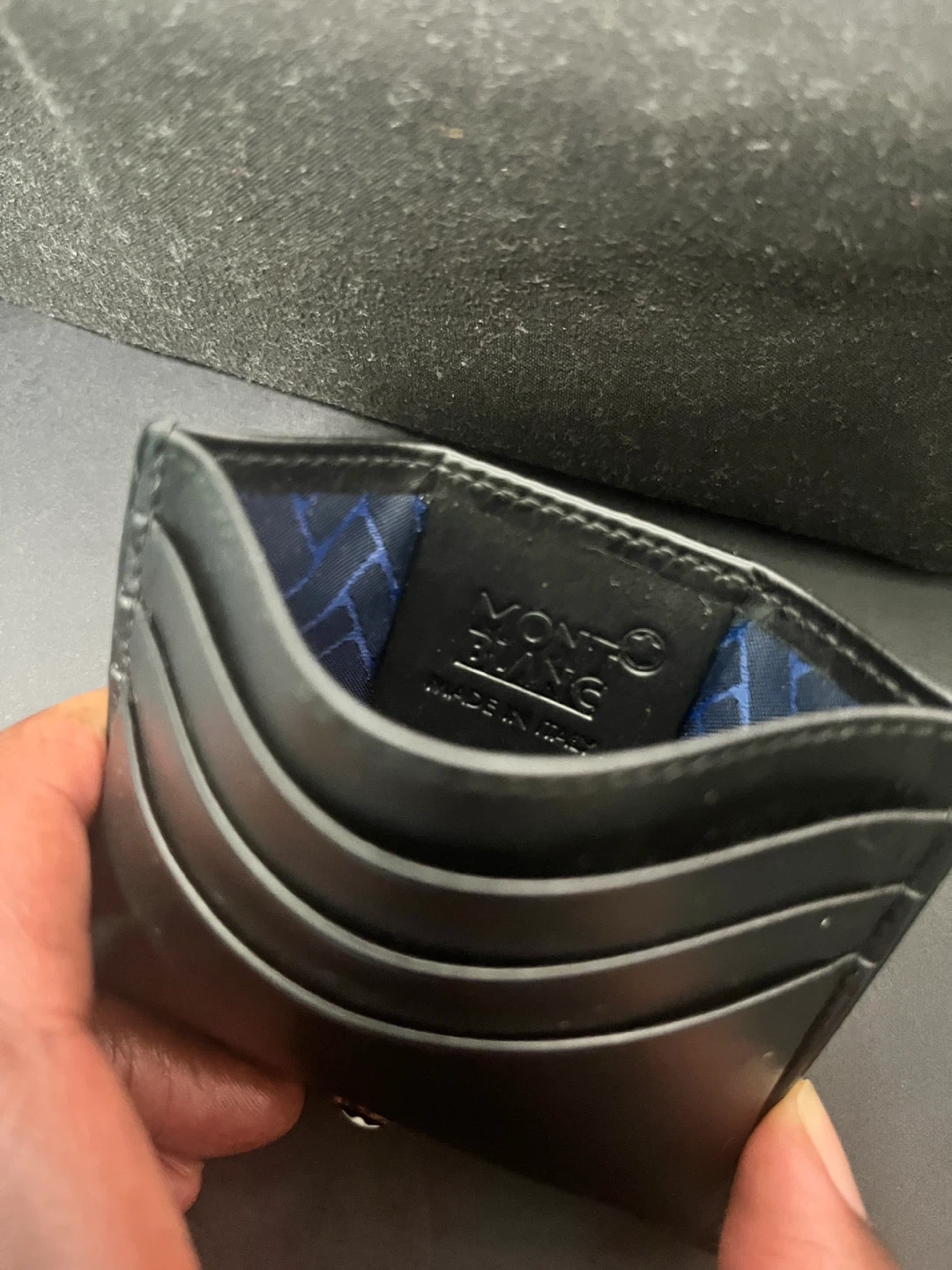 Authentic Montblanc Black Leather Card Holder Wallet - photo 2