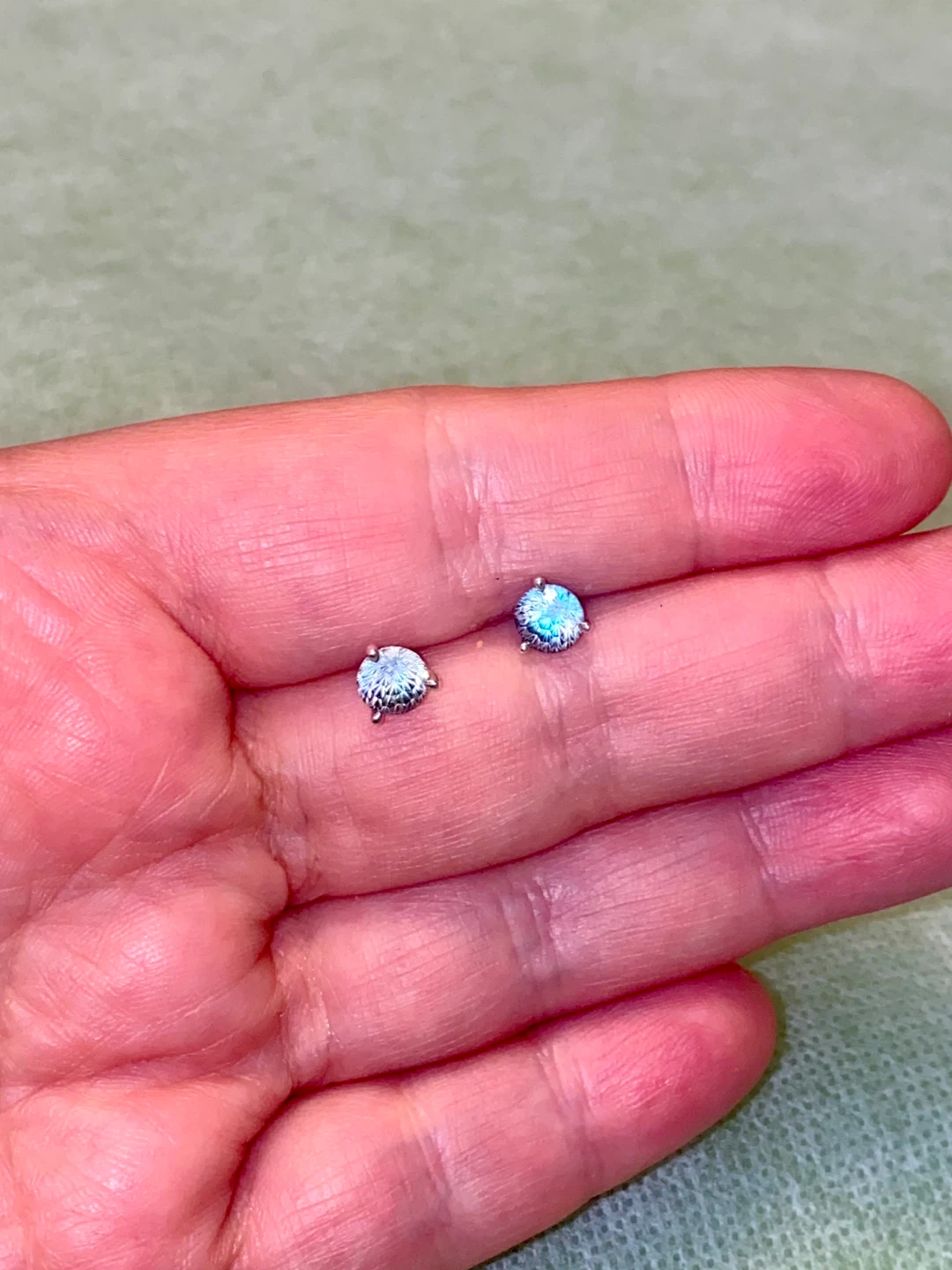 Blue Stud Sterling Silver Earrings - photo 2